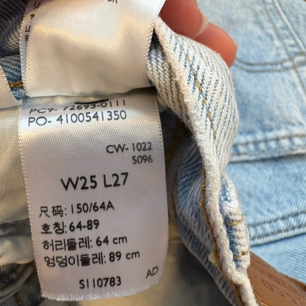 Levi's light Wash ribcage Straight ankle Jeans size 25 x 27 - Picture 3 of 5